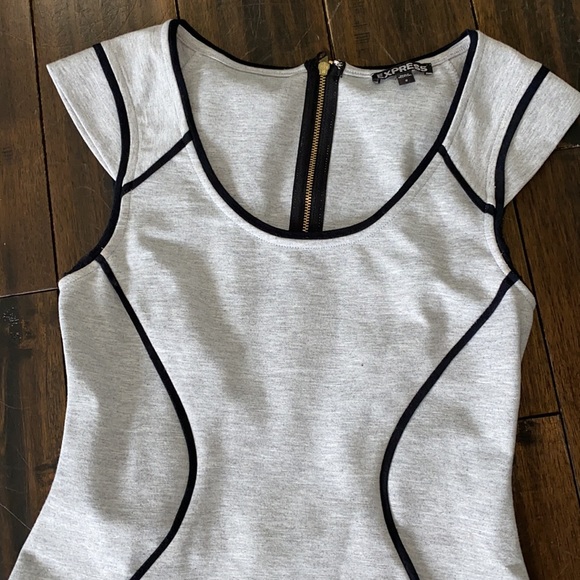 Express Grey & black color block dress - Picture 3 of 4